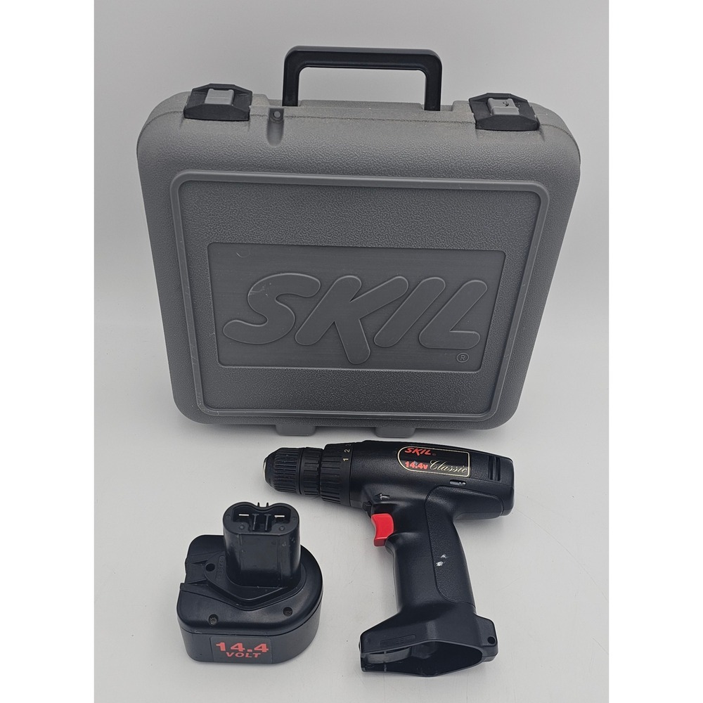 Skil 2580 14.4V Classic Cordless Drill Driver with Battery & Case For Parts